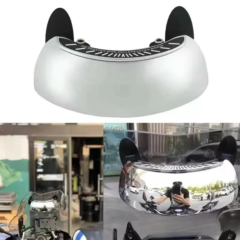 Motorbike Windscreen Mirrors Windscreen Front Guard Mirrors 180° Wide-Angle Full-View Angle Blind Spot-Free Reversing Mirrors