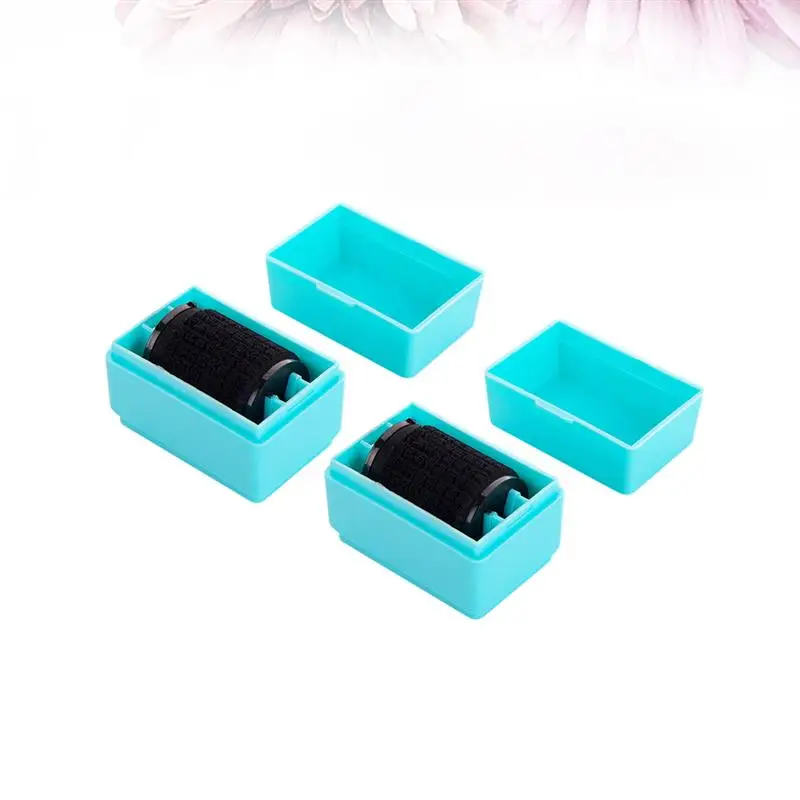 

3 Pcs Kids Stamps Wide Roller Identity Protection Security Messy Code Self Inking Seal