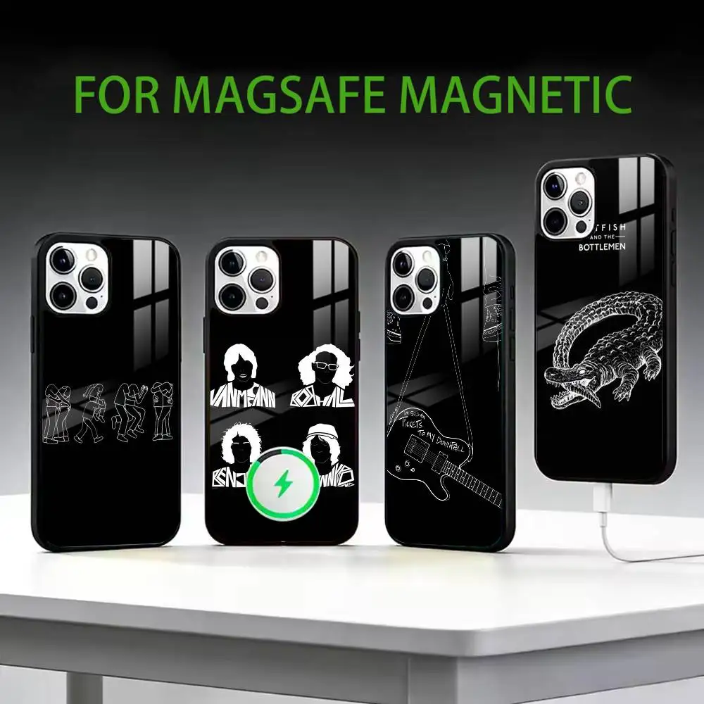 

c-Catfish and the Bottlemen Phone Case For iPhone17,16,15,14,13,12,11 Plus,Pro Max Magnetic For Magsafe Wireless Charging