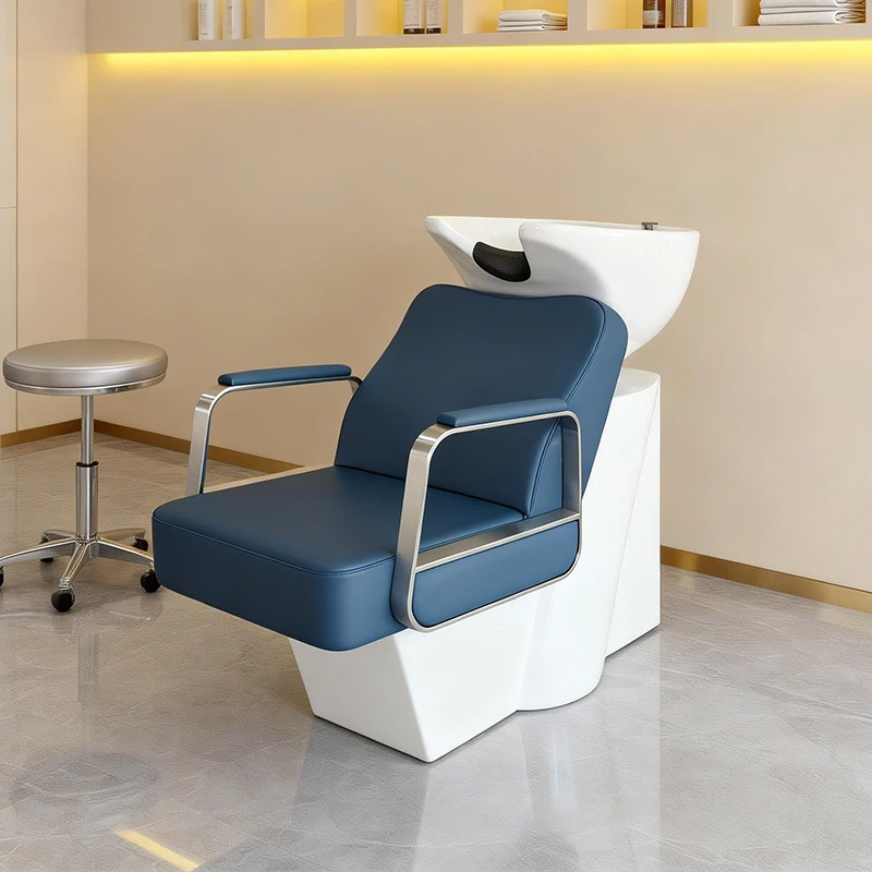 Semi-Reclining Small Shampoo Salons, Beauty And Hairdressing Shop Wash , Salon-Specific Hair Spa Bed