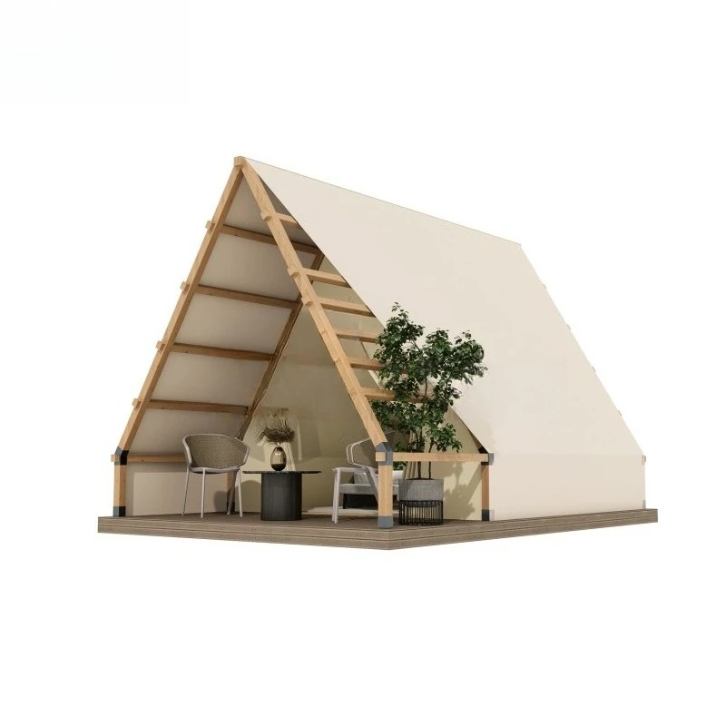 

Outdoor Large Triangular Tent Camping Accommodation Scenic Area Camping Luxury Restaurant Accommodation Hotel Shade