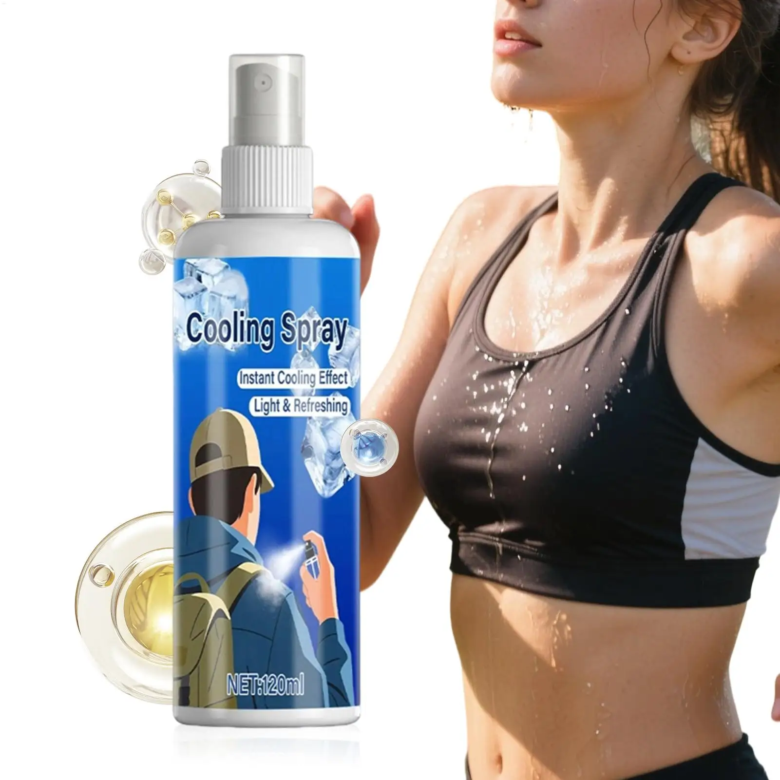 Sport-Kältespray 120ml Sofortige Kühlung Erfrischender Nebel Sofort-Kältespray für Sportverletzungen bei Verstauchungen Prellungen Fitness Fußball