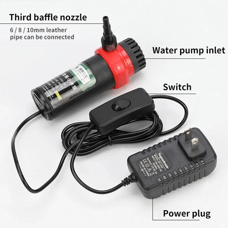 12V DC Mini Submersible Water Pump ปั๊มน้ําแรงดันสูงยกสูง Pump10M 15M 20M Lift Micro Submersible Pump