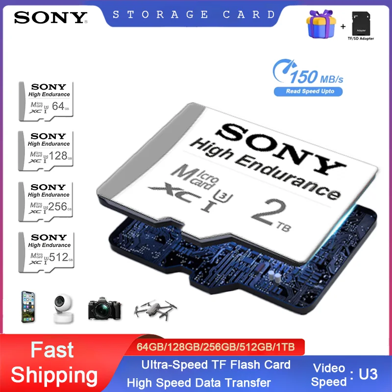

SONY 2TB Ultimate Pro Cartao De Memoria SD Card 128GB 256GB Class10 High Speed 512GB 2TB Magnet-Proof for Camera Drone Phone