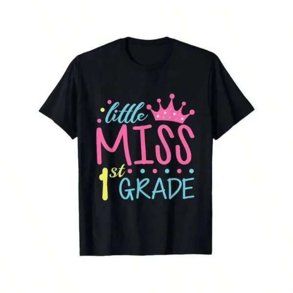 

Back To School,Little Miss 1st Grader Shirt For Girls Kids Back To School T-Shirt