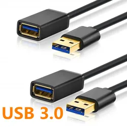 USB3.0 Extension Cable USB 3.0 Male to Female Extension Data Sync Cord Cable Extend Connector Cable for Laptop PC Gamer Mouse 3m