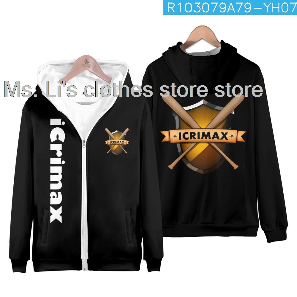 Burgerpommes icrimax Hoodie Teenagers Gradient color Zipper Hooded Sweatshirts Fashion Tops Personality Kids Clothes