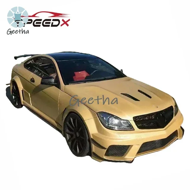 

For Mercedes Benz W204 C63 Coupe BS Body Kit Wide Body Front Rear Bumper Engine Hood Fender Flares