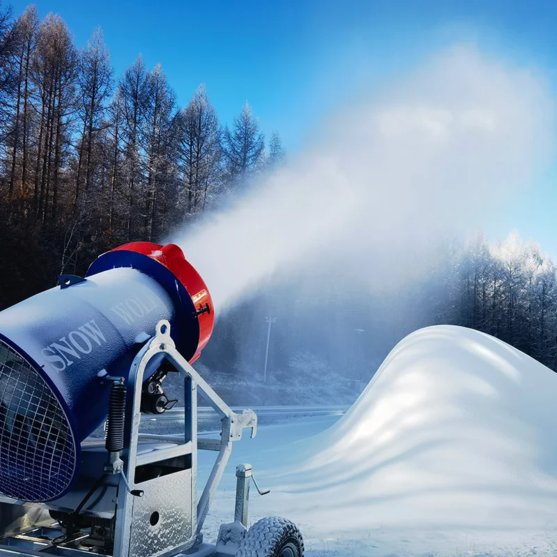منتجع التزلج المدافع الاصطناعي الشتاء آلات صنع الثلوج ذات درجة حرارة منخفضة عالية الكفاءة إنتاج الملعب #4