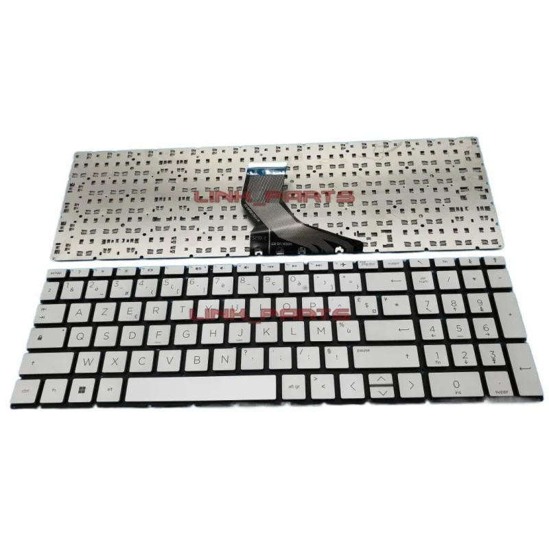 Nuevo teclado Azerty francés para HP ENVY 17-bw0000nf 17-bw0003nf, teclado plateado para ordenador portátil