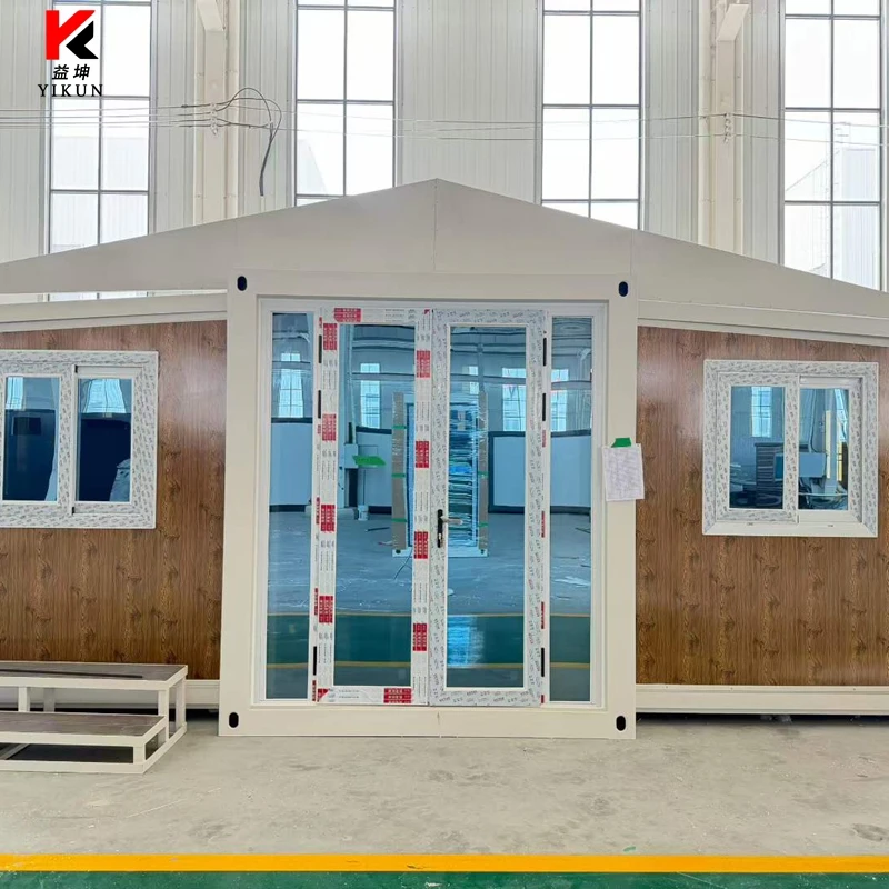 20FT 30FT 40FT Double Wing Expandable Container House Modern Prefab Tiny Home Vacation Cabin for Airbnb Resort Homestay