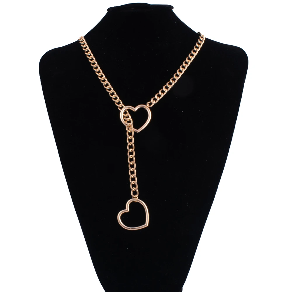 Hart Slip Collier Voor Vrouwen Mode Punk Rock Goth Choker Sieraden Accessoires