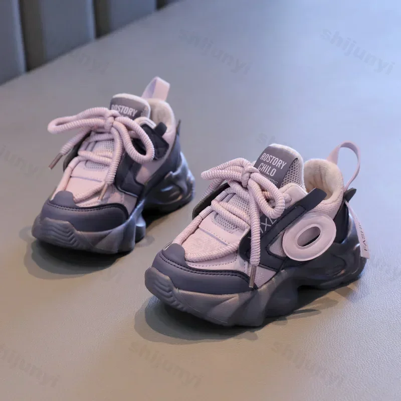 Kids Spring Sneakers Boys Girls School Casual Shoes New 2025 Outdoor Breathable Running Shoes Children Soft Sole Non-slip Sports