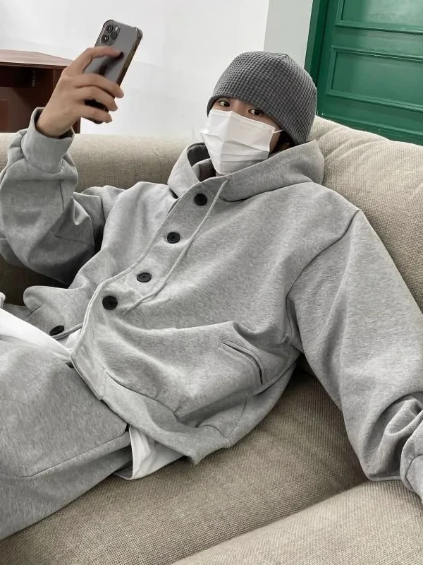 

Мужская толстовка с капюшоном Thiened Jaet, весна-осень 2023, новый корейский комплект спортивных штанов Sle Spor, повседневный комплект из полиэстера Long Sve