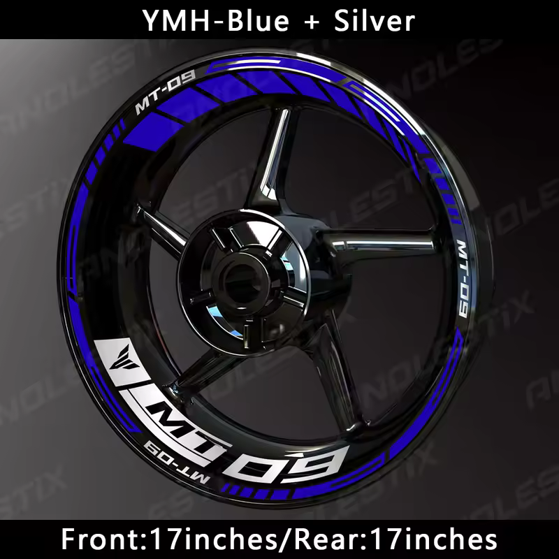 AnoleStix Reflective Motorcycle Wheel Sticker Hub Decal Rim Stripe Tape For YAMAHA MT-09 MT09 - Image 30