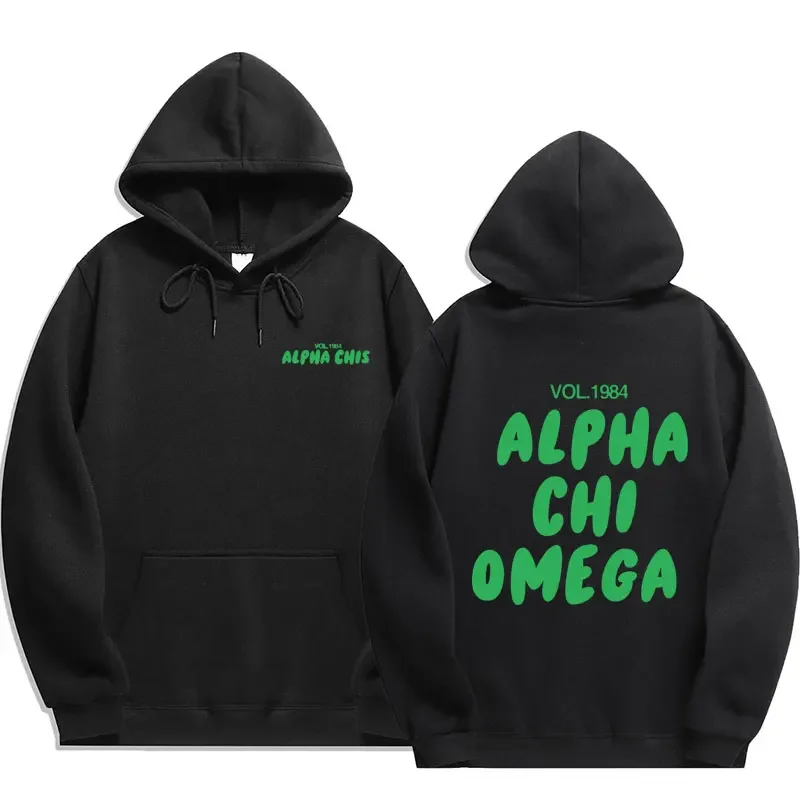 2024 Alpha Chi Omega Hoodies Männer Mode Langarm Sweatshirts Männer cool lässig Harajuku Streetwear Pullover y2k