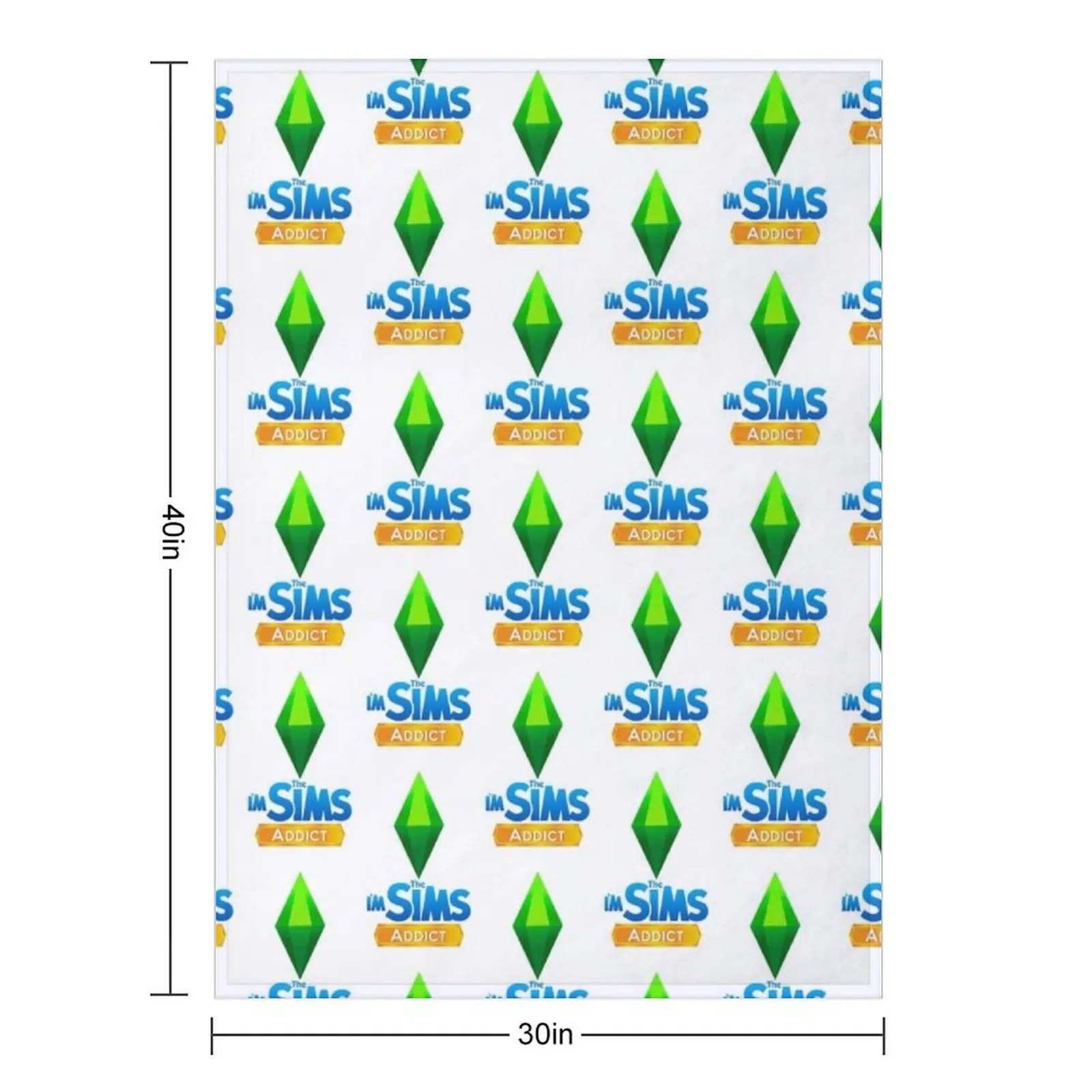 I'm The Sims Addict Throw Blanket Plush for sofa sofa bed Flannels Comforter Thermal Blankets