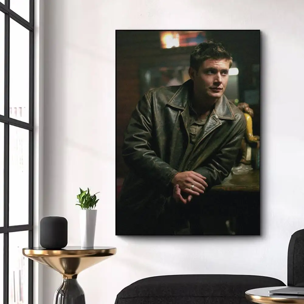 Dean Winchester Supernatural Poster Waterproof Wall Art Sticker For Bar Living Room Vintage Decor High Quality Print Gift