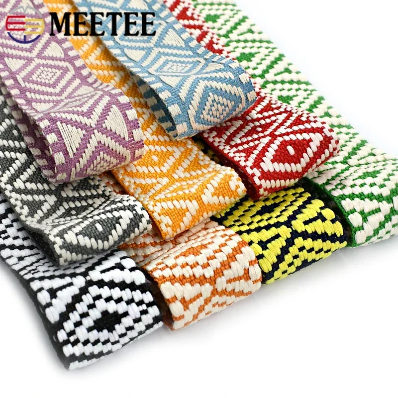 2/5M Meetee 38mm Cotton Webbing Strap Luggage Belt Sling Canvas Ribbon Tapes Clothes Sewing Bias Decorative Braid Lace Trimmings