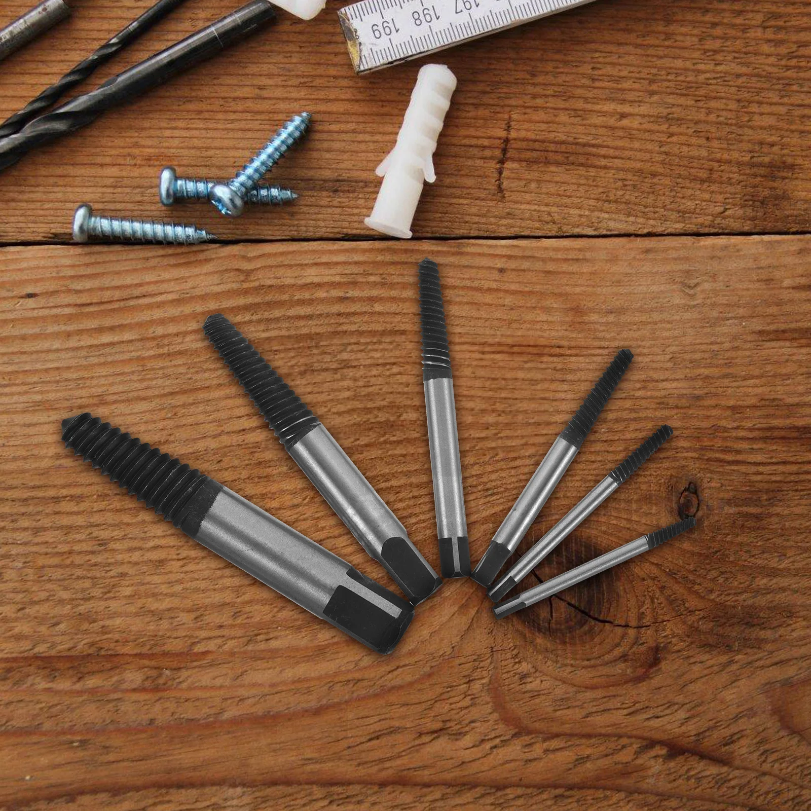 6pcs Extractor Set Heavy Duty Broken Bolt Remover Stripped Screw Removal Tool Mini Screw Cap Extractor For Multi Material