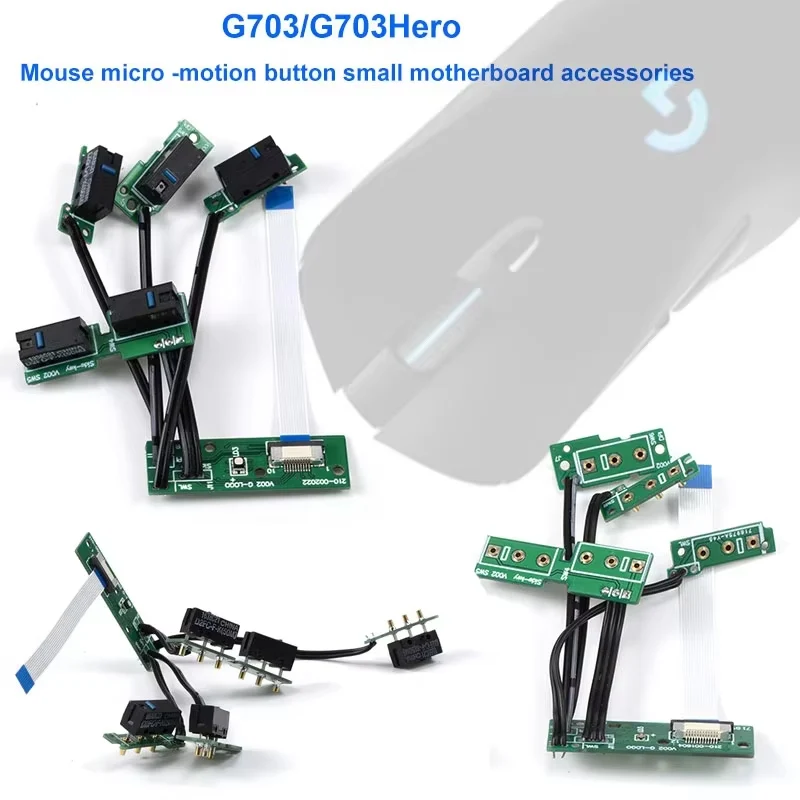 For compatible G703/G703 HERO Mouse Repair Parts: Solderless Heat-Plugging Microswitch Button Small Motherboard Line Connector