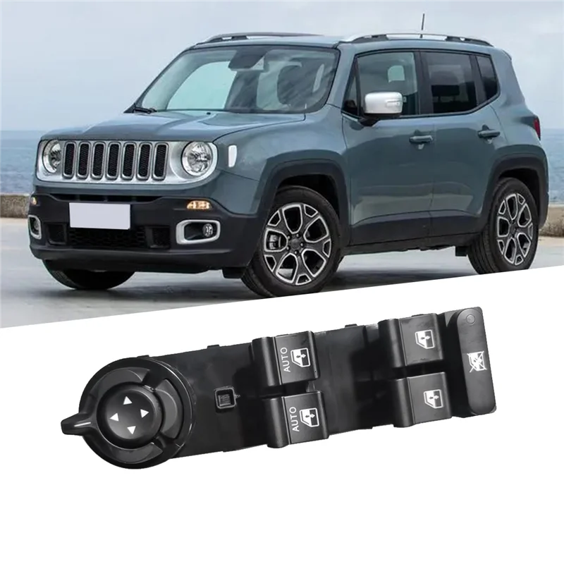 Interruptor de Control maestro de ventana eléctrica, botón 735648127 para Jeep Renegade Liberty 2016-2023, interruptor de elevación de ventana izquierda