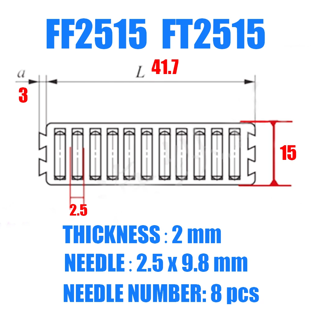 Nylon Linear Needle Row Bearing 1Pcs FF2010 2515 3020 3045 3555 ZW For Printing Machine Needle Braiding Machine Bearings
