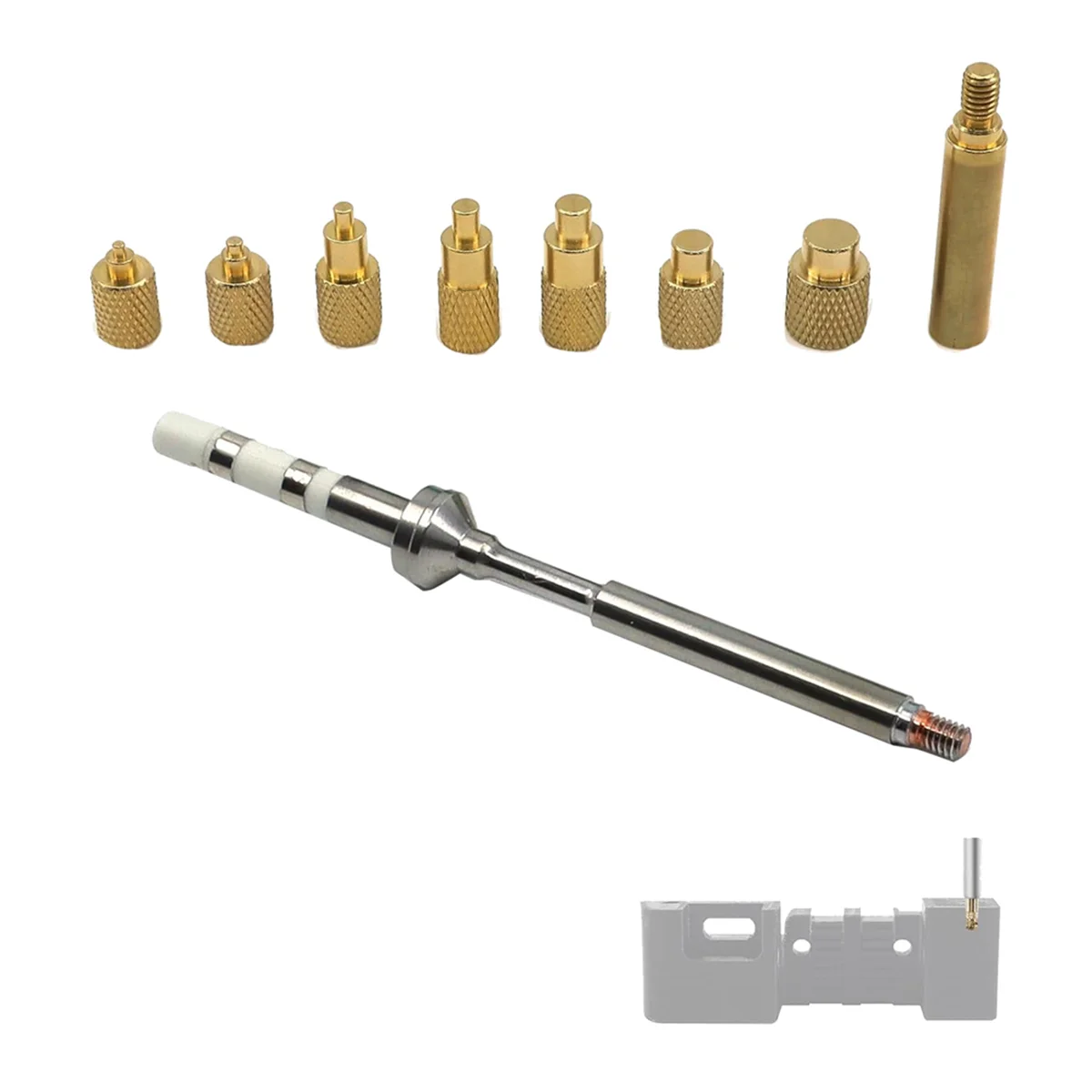 

A69F-Инструмент для вставки термонабора M2 M3 M4 M5 M6 M7 M8 Набор адаптеров с накаткой из термоплавкой и встроенным наконечником с 3D-печатью для Toaiot3D