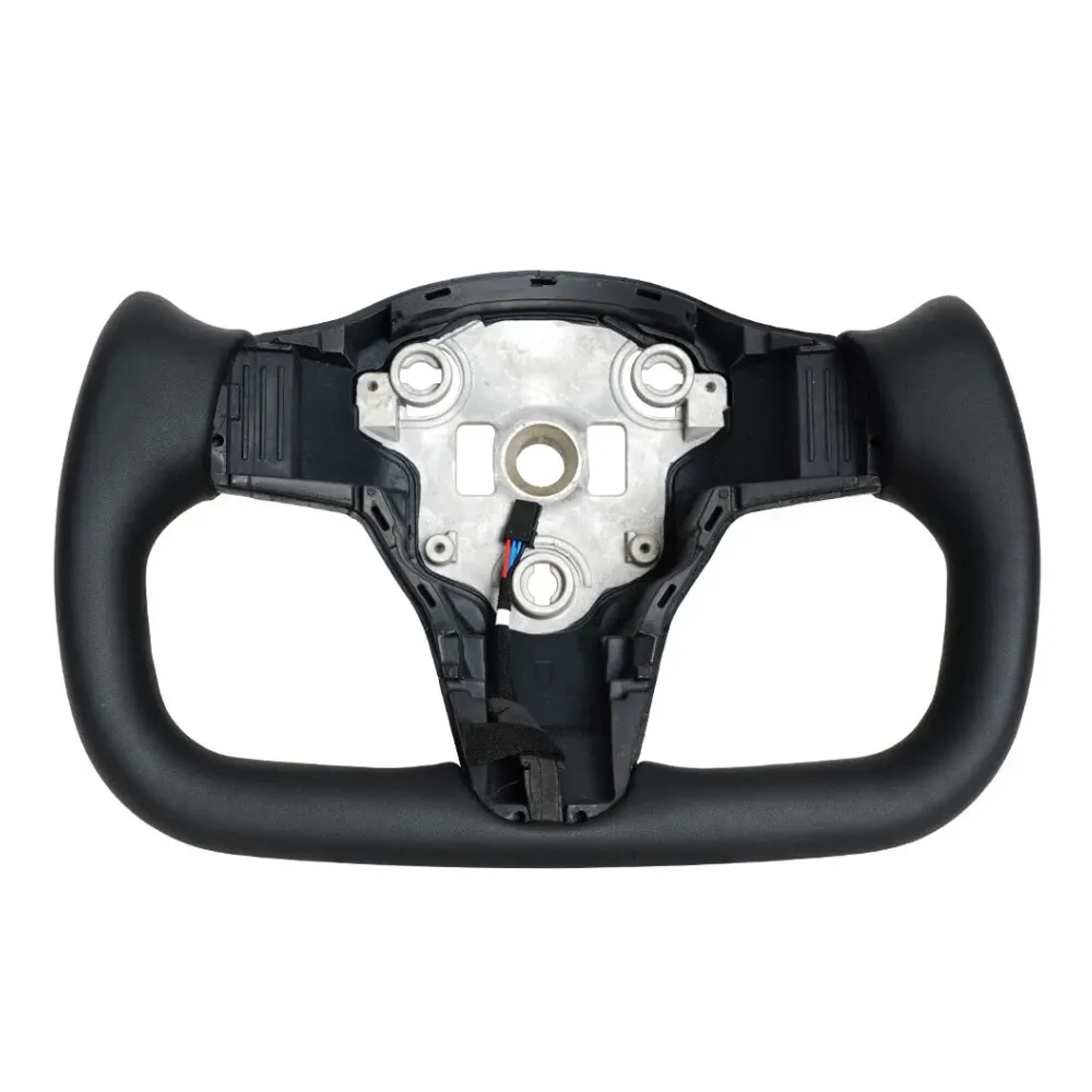 High-quality Yoke Steering Wheel, Heated Steering Wheel, For Tesla Model 3 / Model Y, Modified Racing Leather Black, Car Accessories