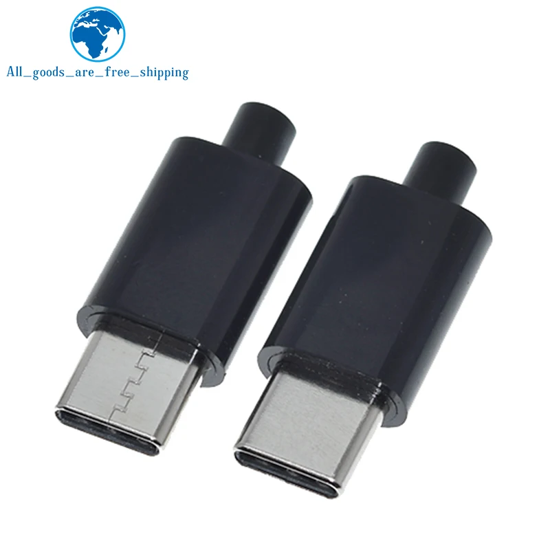 Conectores Micro USB Tipo-C, macho Jack Cauda Plug, Terminais elétricos, Case Connector, Telefone, 1 Conjunto, 5Set