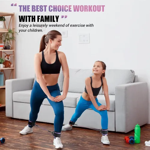 Imagen 2 del producto Conjunto de círculo de anillo de Pilates, 15 Uds., accesorios de ejercicio para mujeres, entrenamiento, anillo de Yoga, bolsa trasera de gimnasio, banda de resistencia, calcetines antideslizantes