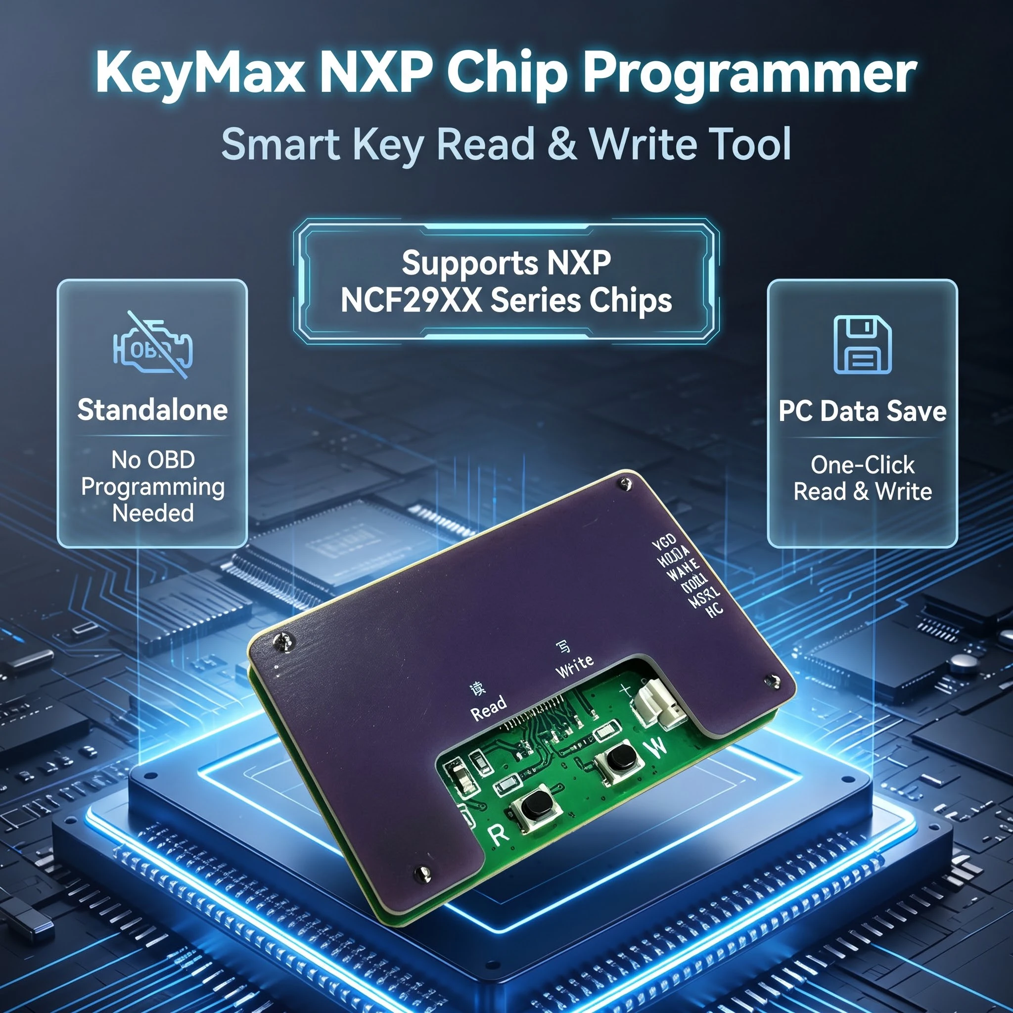 KEYMAX NXP Unlimited Tool For NXP Killer NCF29XX Chip Car Key Add For BMW/Cadillac/Dodge/Peugeot/Toyota/Hyundai/Kia and More