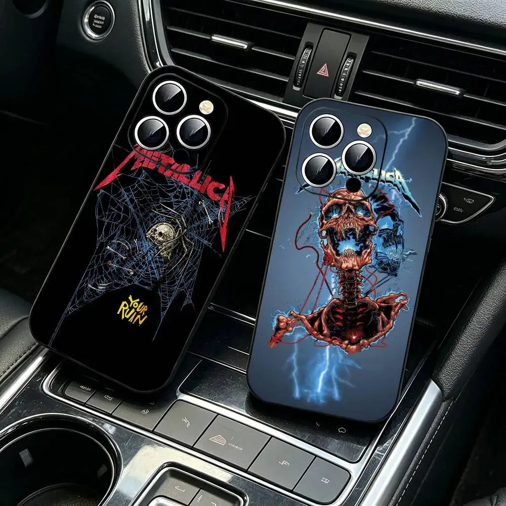 Чехол Music M-Metallica Album Soft Black противоударный для iPhone 17, 16, 15, 14, 13, 12, 11, XS, Plus, Pro Max