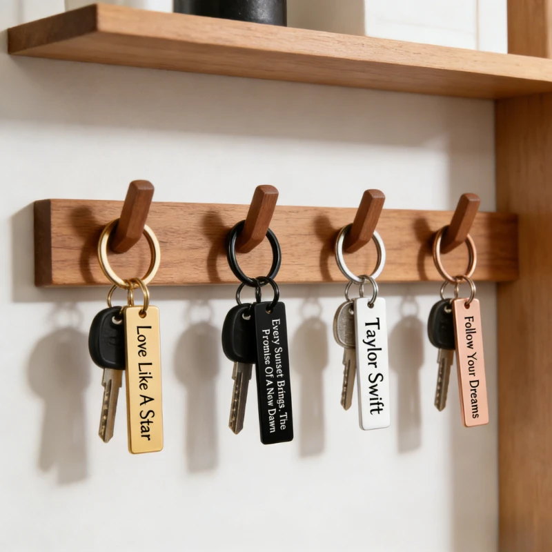 Personalized Long Fine Custom Name Keychain