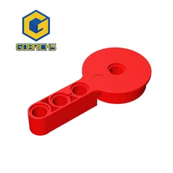 Gobricks 10Pcs MOC Parts 44225 High-Tech Rotation Joint Disk with Pin and 3L Beam Thick Bricks DIY Building Blocks Particle Toy