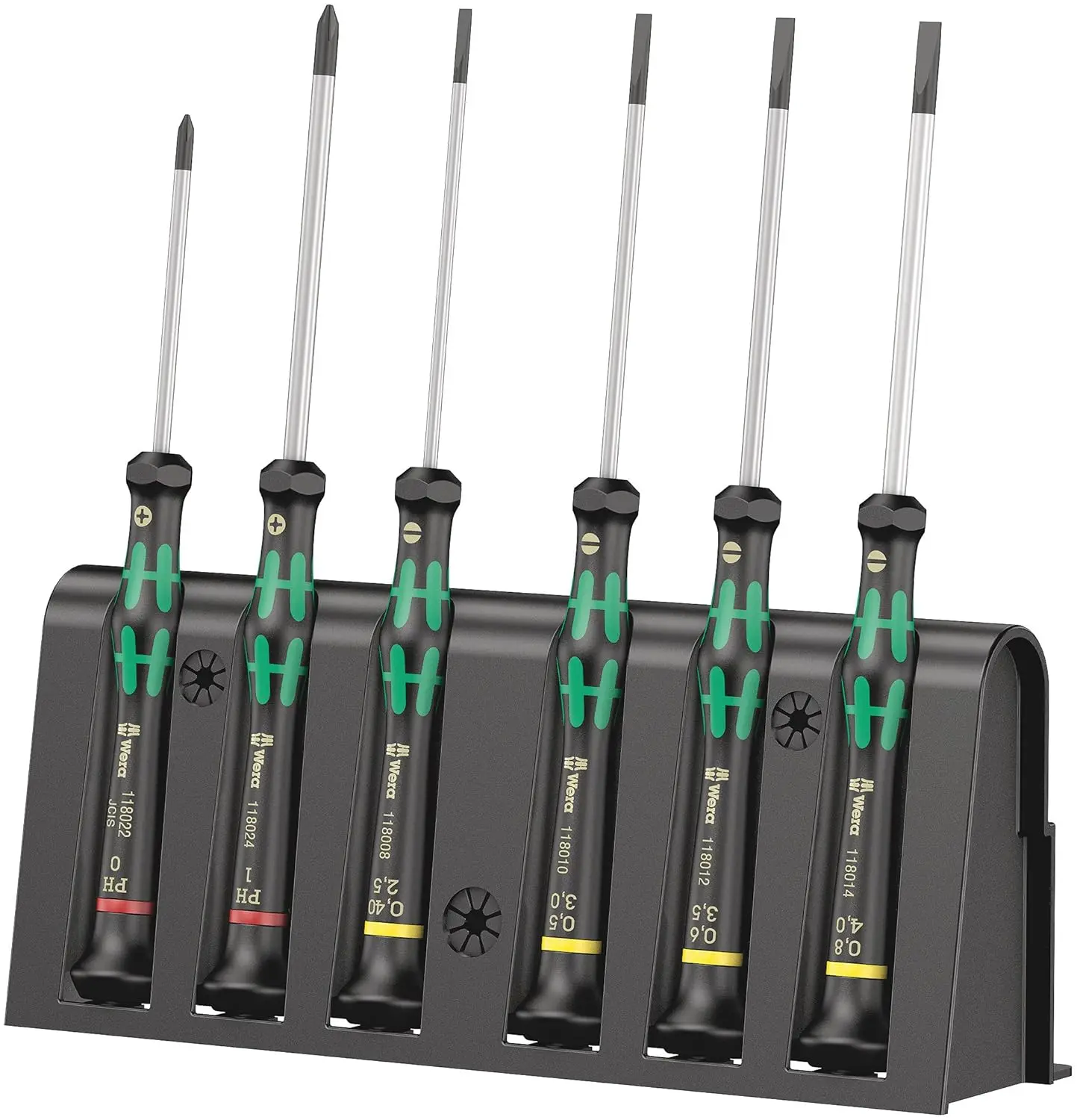 6-Piece Precision Screwdriver Set with Slotted/Phillips Tips and Ergonomic Handle for Electronics Repair