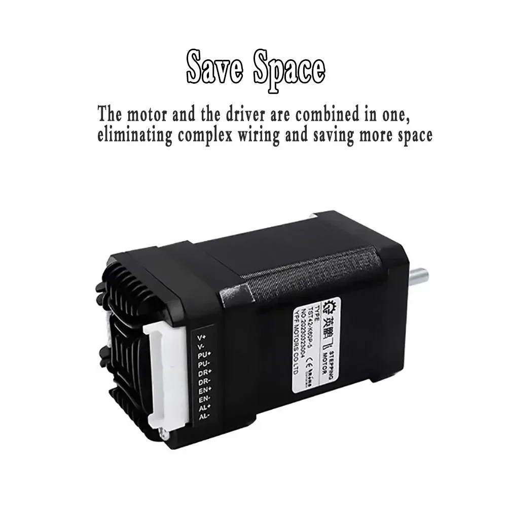 Nema23 57 폐쇄 루프 스테퍼 모터 드라이브 올인원 인코더 하이브리드 8mm 샤프트 57mm 간편한 서보 모터 1000 라인 인코더 DC24-48V