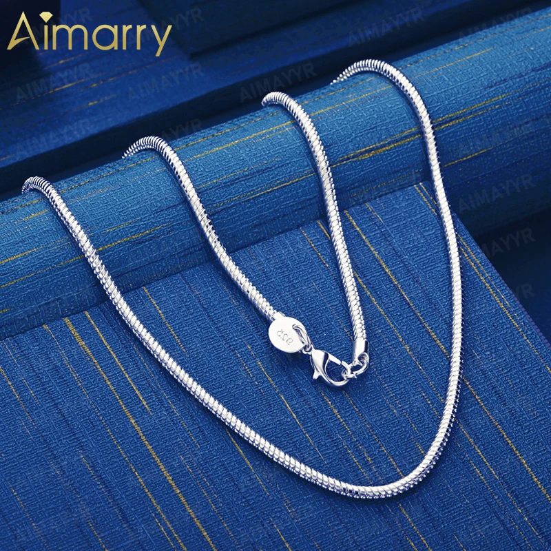 925 Sterling Silver 3mm Delicate Snake Bone Necklace 16-30 Inches Women's Party Banquet Engagement Wedding Fashion Jewelry