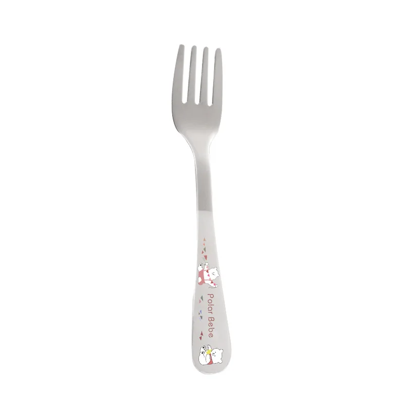 Cucchiaio per bambini in acciaio inossidabile forchetta per animali Cartoon Car Dinosaur Rabbit Cute Fork bambini Set di posate per bambini stoviglie da tavola