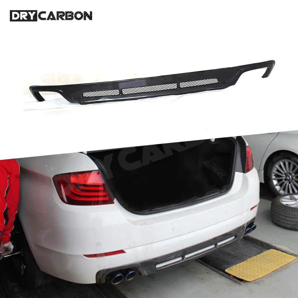 

Carbon Fiber Rear Diffuser Bumper Lip Spoiler Car Accessories for BMW 5 Series F10 Not M Sport F18 2012-2017 FRP