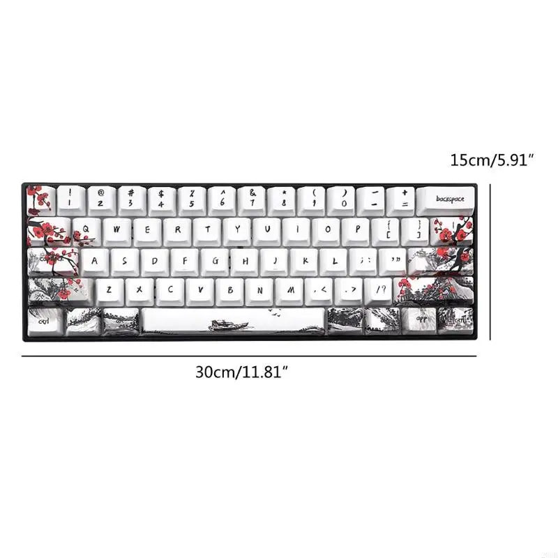 20CB PBT مخصص مزدوج اللقطة المفتاحية OEM ملف تعريف GH60 GK61 GK64 تخطيط 71KEYS
