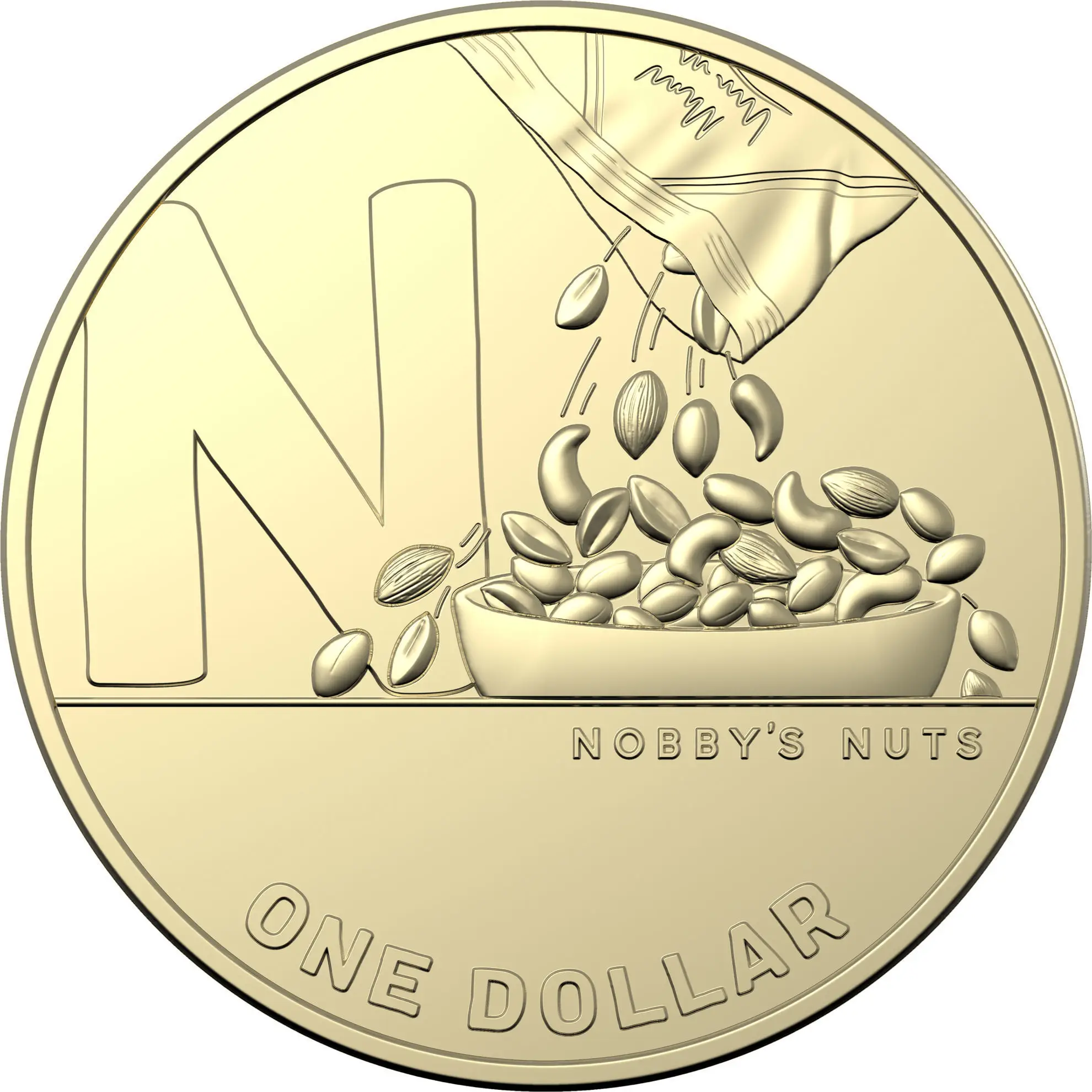 

Australia 2021 1 Yuan Commemorative Coin English Letter N Nobby Nut UNC Brand New