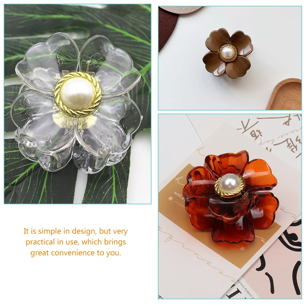 

6Pcs Alloy Flower Claw Clips Back Claw Clips for Women Decorative Accessories Daily Use Stylish Hair Clamps for Thick Short Hair