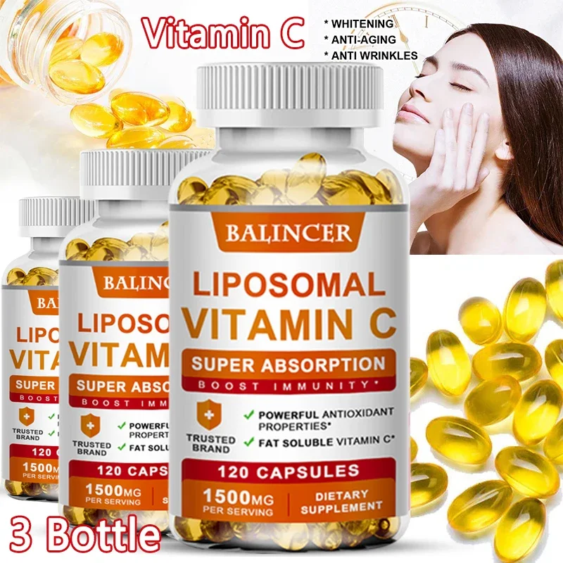 

Balincer - Organic Vitamin C Capsules Antioxidant, Immune Support, Skin Health Vitamin Supplement