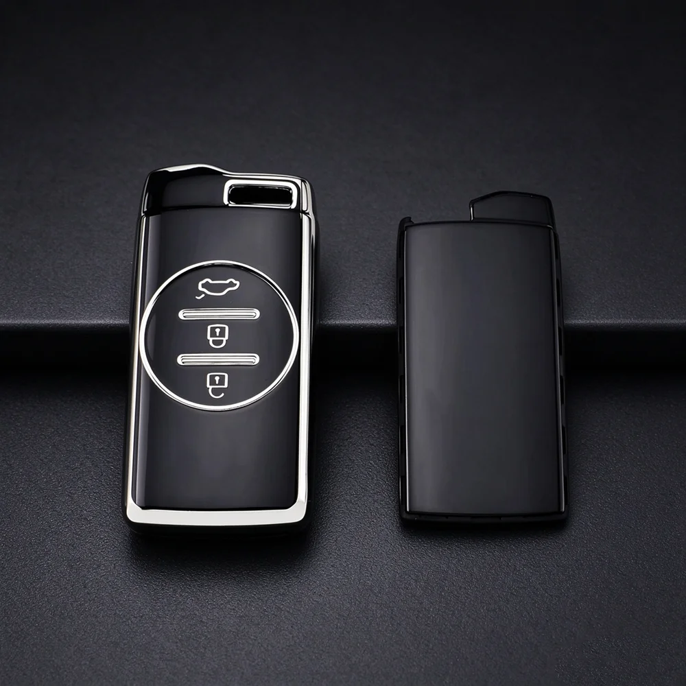 3 Buttons Soft TPU Car Remote Key Case Cover for Chery Tiggo 4 5X 7 Pro 8 Exeed Txl Tx Lx Car KeyChain Shell Auto Accessories