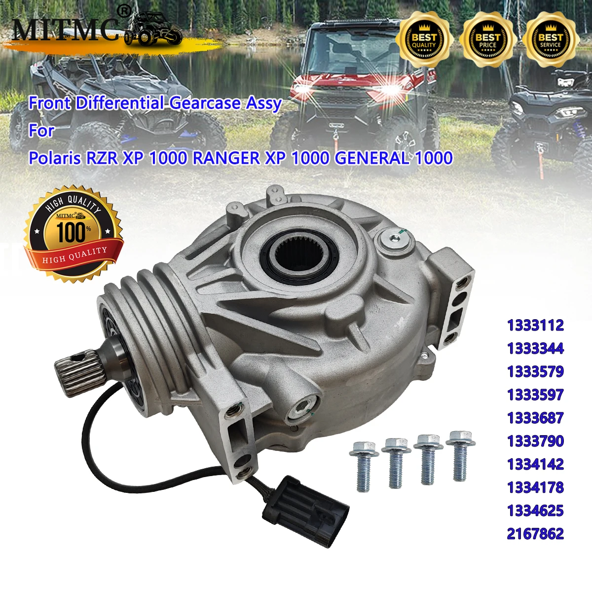 Front Differential Gearcase Assy For Polaris RZR XP 1000 RANGER XP 1000 GENERAL 1000 UTV SSV 1333112 1333344 1333579 1333597