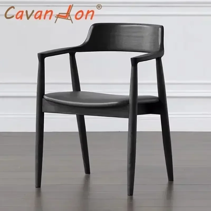 Cafe Wood Chair Accent Armchair Dining Table Chair Kitchen Meeting Negotiation Sillas Para Comedor Furniture