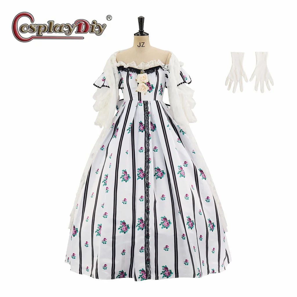 

Moive Lincoln Mary Todd Cosplay Medieval Retro Dress Marie Antoinette Costume Victorian Ball Gown Theater Cosplay