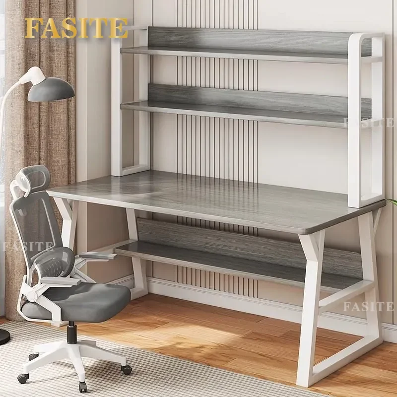 For Small Apartment Bedroom Desk Bookshelf Integrated with Hole Board Computer Table Simple Writing Desk for Student Home
