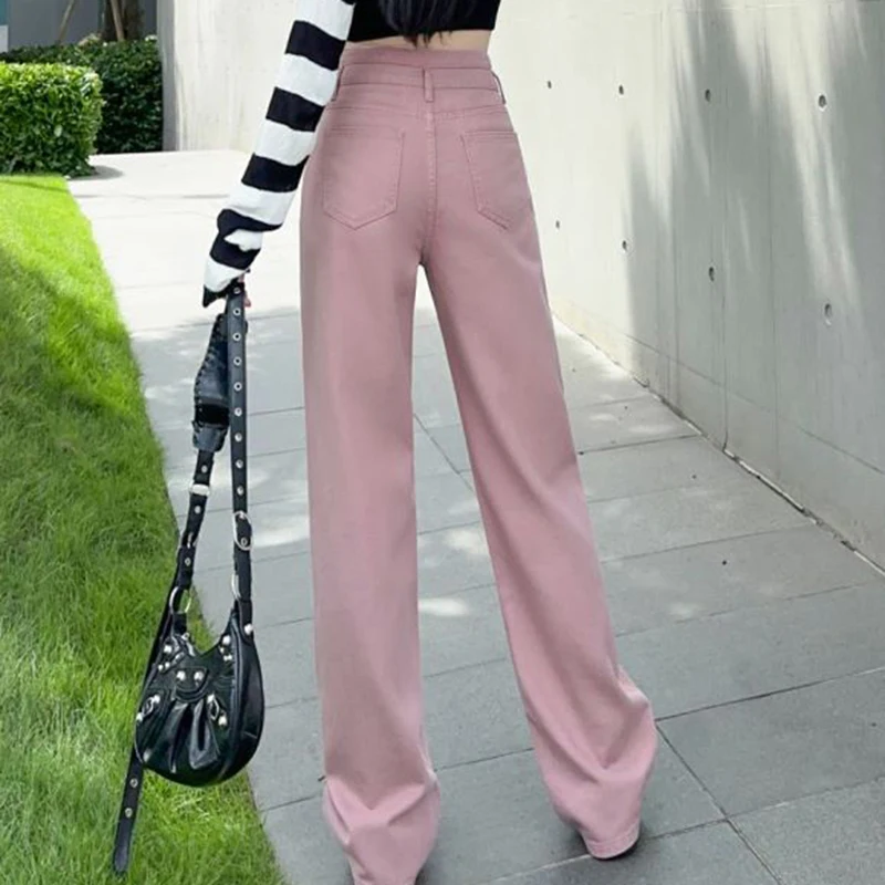 High Waisted Wide Legged Denim Jeans For Women Loose Straight New Fashion Long Sexy Pants Dropship Trousers Female